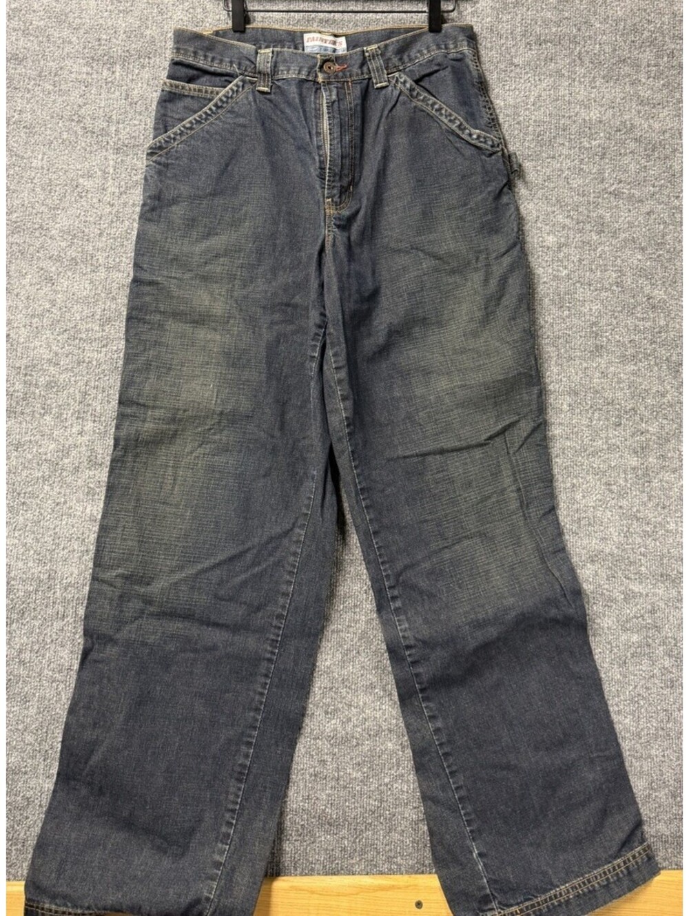Vintage Old Navy Loose Painter Carpenter Jeans Men 34x34 Blue Denim Workwear Y2K